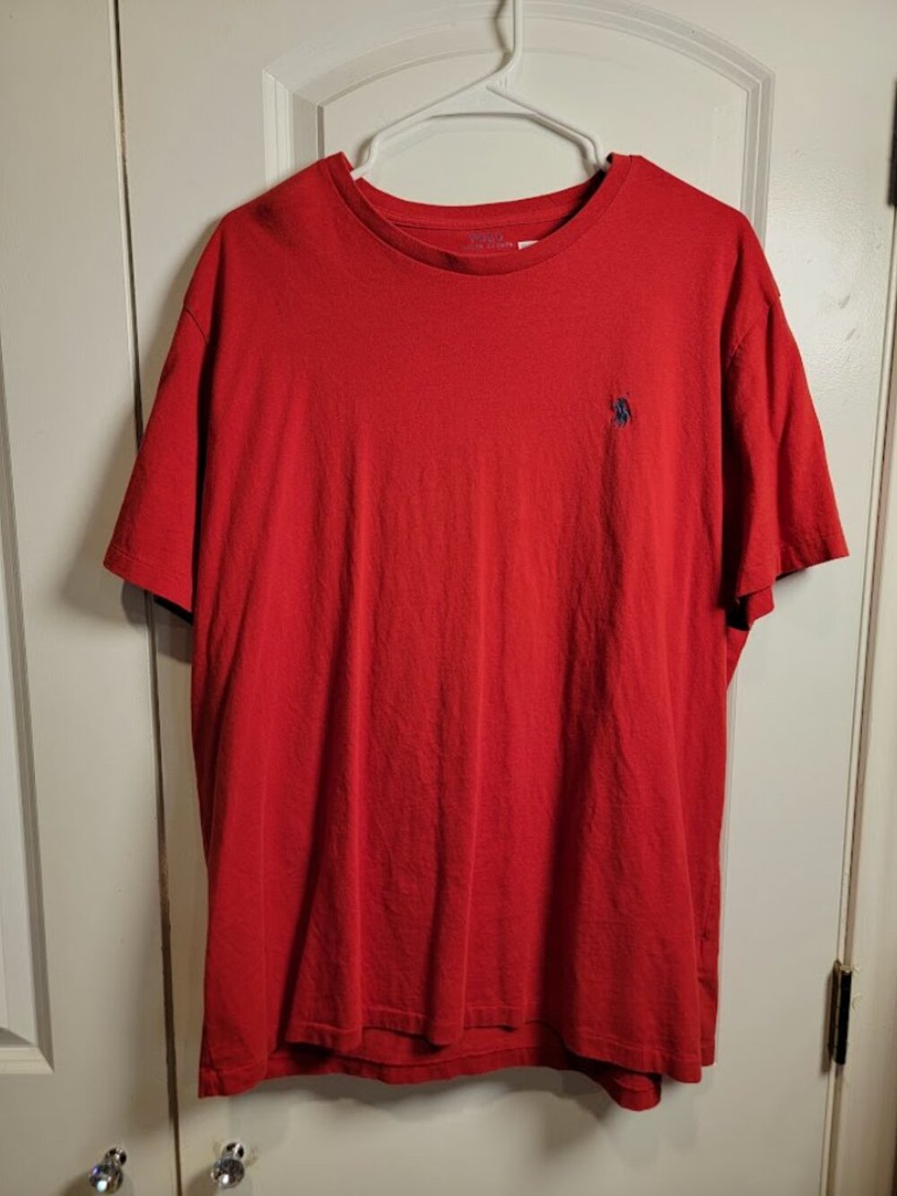 Polo Ralph Lauren Men’s Red T-Shirt Navy Pony Logo Size XL